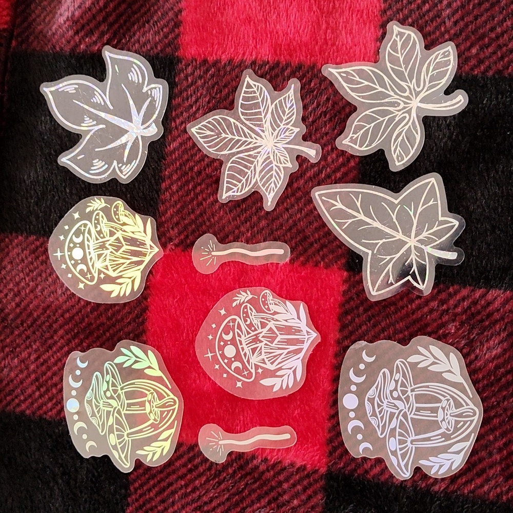 Stickers - Holographic Magic Plants Pack - Bag #31 - Set of 10 - NWOT